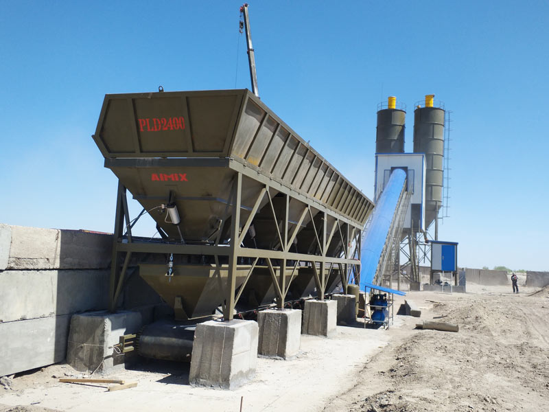 AJ-90 belt conveyor concrete batching plant